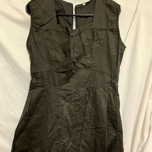 Black dress with toil on bottom.